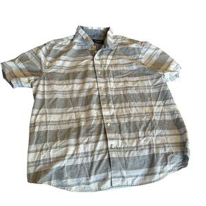Tommy Bahama Men's Gray Striped Button Down Shirt
